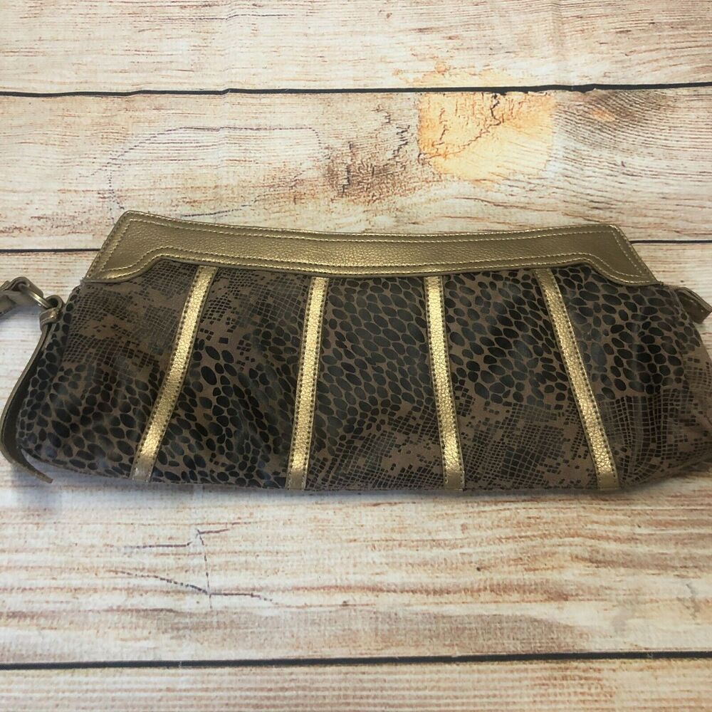 Donna Dixon Women's Clutch Brown Animal Print